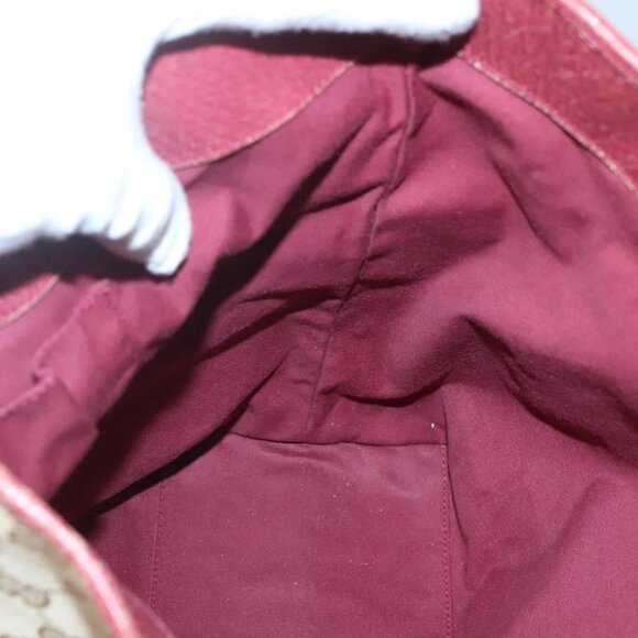 GUCCI GG Canvas Tote Bag Beige Silver 120836 Auth SW830 - Picture 13 of 16